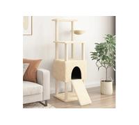 vidaXL Kattenmeubel met sisal krabpalen 153 cm crÃmekleurig172115 Crème G