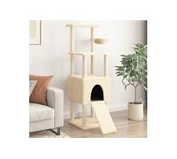 Kattenmeubel met sisal krabpalen 153 cm crÃmekleurig172115