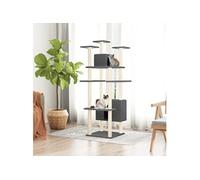 Vidaxl Arbre À Chat Avec Griffoirs En Sisal Gris Foncé 162 Cm