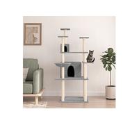 Vidaxl Arbre À Chat Avec Griffoirs En Sisal Gris Clair 166 Cm Gris
