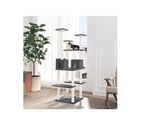 Vidaxl Arbre À Chat Avec Griffoirs En Sisal Gris Foncé 167 Cm
