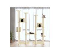 Vidaxl Arbre À Chat Avec Griffoirs En Sisal Crème 174 Cm
