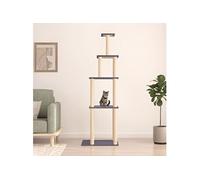 Kattenmeubel met sisal krabpalen 183 cm donkergrijs171746