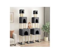 Vidaxl Arbre À Chat Avec Griffoirs En Sisal Gris Foncé 199 Cm Gris