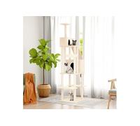Kattenmeubel met sisal krabpalen 201 cm crÃmekleurig171642