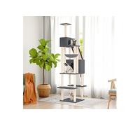 Vidaxl Arbre À Chat Avec Griffoirs En Sisal Gris Foncé 201 Cm