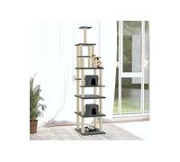Vidaxl Arbre À Chat Avec Griffoirs En Sisal Gris Foncé 216 Cm