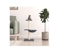 Kattenmeubel met sisal krabpalen 72 cm donkergrijs171770