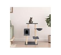 vidaXL Arbre à chat avec griffoirs en sisal 82,5 cm Gris