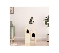 Kattenmeubel met sisal krabpalen 82 cm crÃmekleurig171777