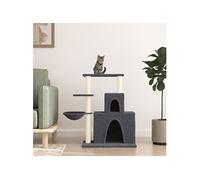 Vidaxl Arbre À Chat Avec Griffoirs En Sisal Gris Foncé 83 Cm Gris