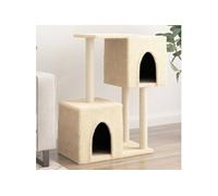 Kattenmeubel met sisal krabpalen 86 cm crÃmekleurig172100