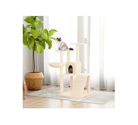 Kattenmeubel met sisal krabpalen 94 cm crÃmekleurig171702