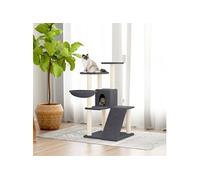 Vidaxl Arbre À Chat Avec Griffoirs En Sisal Gris Foncé 94 Cm
