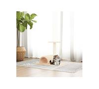 Arbre à Chat avec Tunnel Crème 60x34,5x50cm Arbre à Grimper Tour de Jeu vidaXL