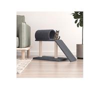 Kattenmeubel met tunnel en ladder 55,5 cm donkergrijs171791