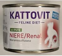KATTOVIT Feline Diet Nourriture pour chat avec dinde, 185 g, insuffisance rénale