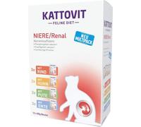 KATTOVIT Feline Diet rein/renal aliment humide Multipack, 12 x 85 g, 4 sortes dans un pack avantageux