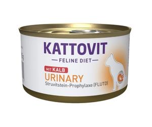 KATTOVIT Feline Diet Urinary Nourriture humide avec du veau pour les chats ayant des problèmes urinaires 12x85 g