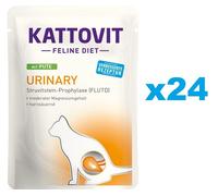KATTOVIT Feline Diet Urinary Turkey Aliment humide avec de la dinde pour les chats souffrant de troubles urinaires 24x85 g
