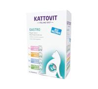KATTOVIT - Gastro Multipack de Nourriture Humide pour Chats - pour Soutenir Le système Gastro-intestinal - Aliment Complet dans Un Sachet Frais pour Chats Adultes - 5 x 12 x 85 g