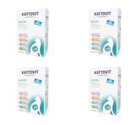 Kattovit Gastro Multipack | Lot de 4 Paquets | 4 x 12 x 85 g | Aliment Complet pour Chats avec 4 variétés différentes dans Un Sachet fraîcheur | en Cas de problèmes avec Le tractus Gastro-intestinal