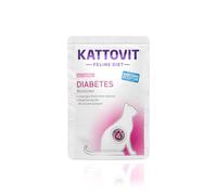 Kattovit - Nourriture Humide diététique pour Chats - Nourriture diététique pour Chat en Sachet Frais - Nourriture pour Chats diabétiques - Nourriture diététique pour Chat régulant la glycémie - 24 x