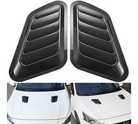 Katur - 1 paire d’autocollants style grilles de ventilation pour capot de voiture - En plastique ABS - Noir