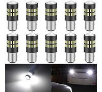 KATUR 10 X 1200 Lumens Super Lumineux 1157 BAY15D 2057 2357 7528 Ampoules LED 4014 Chipsets 48-EX avec projecteur pour Feux de recul, Feux de recul DRL Feux de freinage arrière, Blanc xénon 9-30V