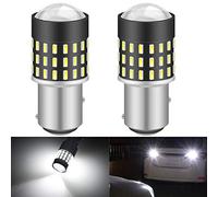 KATUR 1157 BAY15D 1016 Ampoule LED 3014 54 Jeux de puces à remplacer pour Clignotant Back Back Frein arrière Stop Frein Feux de stationnement RV, Xenon White (Pack de 2)