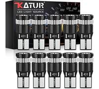 KATUR 194 Ampoule LED 168 2825 W5W T10 24-SMD 3014 Chipsets LED Erreur CANBUS Gratuit pour Plaque de Licence de Voiture en Forme de dôme de Voiture (10pcs, Ultra Bleu)