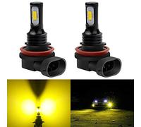 KATUR 2400 lumens extrêmement Brillants dernières Ampoules de Brouillard 3570 Chipets H11 H8 H9 LED Uniquement pour la lumière diurne DRL ou Feux de Brouillard, lumière dorée (H11, H8, H9)