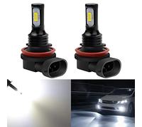 KaTur 2400 lumens extrêmement lumineux les plus récentes ampoules antibrouillard H11 H8 H9 LED uniquement pour l'éclairage diurne DRL