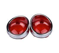 KATUR 2x Embouts de Feux de Tournage de Moto Couvre-Lentilles Visière Indicateurs Pour Harley Sportster 1200 883 XL Dyna FLH Rouge