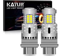 KATUR 3157 3057 T25 P27/7W Ampoules LED Super Lumineuses 12pcs 3030 & 8pcs 3020 Puces Canbus sans Erreur Remplacer pour Clignotant Inverse Frein Queue Stop Parking RV Lumières,Blanc Xénon(Pack de 2)
