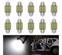 KATUR 31mm Festoon C5W a mené des Ampoules 6000K de lumière Blanche Canbus sans Erreur pour 3175 DE3175 DE3021 éclairage de Porte de Plaque d'immatriculation (10pcs, Blanc)