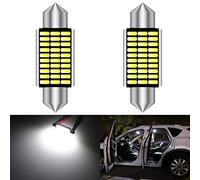 KATUR 39mm Festoon C5W a mené des Ampoules 6000K de lumière Blanche Canbus sans Erreur pour 6411 6413 6423 6461 lumières de Porte de Plaque d'immatriculation de dôme intérieur (2pcs, Blanc)