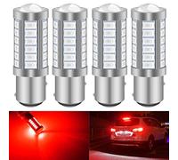 KATUR 4pcs 1157 BAY15D 5630 33-SMD Rouge 900 Lumens Super Bright LED Tourner Frein Arrière Signal Signal Lampe Ampoule 12V 3.6W