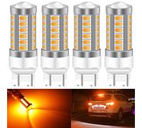 KATUR 4pcs 7443 7444NA 5630 33-SMD Ambre 900 Lumens Super Bright LED Tourner Frein Arrière Signal Signal Lampe Ampoule 12V 3.6W
