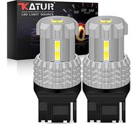 KATUR 7440 7440NA 7441 992 W21W Ampoules 12pcs 3020SMD à LED 2800 lumens utilisés pour la Queue de Secours ou Le DRL, Blanc xénon (Pack de 2)