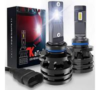 KATUR 9006 HB4 LED Ampoules de Phare Mini-Design amélioré puces 12000 lumens Kit de Conversion de Phare étanche Tout-en-Un à LED 55W 6500K Blanc xénon-2 Ans de Garantie