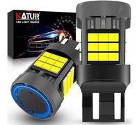 KATUR Ampoule 7443 T20 W21/5W LED, Canbus 500% Luminosité 3000LM 6000K Xenon Blanc avec Ventilateur 992 7443A LED pour Feux de Circulation Diurne Feu de Clignotant Feux de Frein, 2PCS