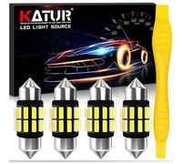 KATUR Ampoule C5W LED, 31mm 1.22'' Festoon LED Canbus 12V 24V 6000K Blanc Xénon 3175 DE3175 DE3021 3022 3021 Ampoules pour Voiture Dôme Carte Coffre Lumière de Courtoisie, 4pcs