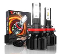 KATUR Ampoule H11 Led, 80W 16000LM 6000K Blanc Froid 400% Luminosité Angle de faisceau réglable à 360 degrés H8 H9 H11 Led Antibrouillard Anti Erreur Kit de conversion IP65 étanche, 2 pièces