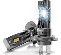 KATUR Ampoule H7 LED 20000LM, 6000K Blanc Anti Erreur Extrêmement Brillant 100W Ampoule H7 LED pour Voiture (Pack de 2)