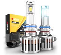 KATUR Ampoule HB4 Led, 200W 40000LM 6000K Blanc 900% de luminosité Super Bright Angle de faisceau ajustable à 360 degrés 12V 24V Ampoule HB4 9006 Led Anti Erreur Kit de conversion, 2 pièces