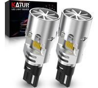 KATUR Ampoule LED W16W 700 % de luminosité, Compatible CANBUS sans code d'erreur, blanc 6500 K, 6000 lm, avec ventilateur de refroidissement, haute vitesse, T15 912 921, ampoules LED pour feux de recu