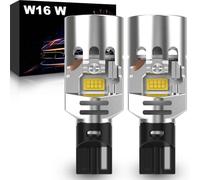 KATUR Ampoule LED W16W Canbus, 700% Luminosité 6500K Blanc 6000LM avec Ventilateur de Refroidissement à Haute Vitesse Ampoules T15 912 921 LED pour Feux de Recul, 2pcs