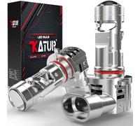 KATUR Ampoules LED HB4 30000LM, 800% Luminosité 6000K Xenon Blanc Réel 1:1 Mini Taille Ampoules 9006 LED Plug and Play avec Lentille Projecteur, Pack de 2