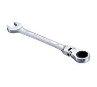 KATUR Clé à cliquet combinée 14mm, clé à cliquet à tête flexible, conception industrielle à double usage, outil métrique professionnel en acier chrome vanadium pour l'entretien de la maison